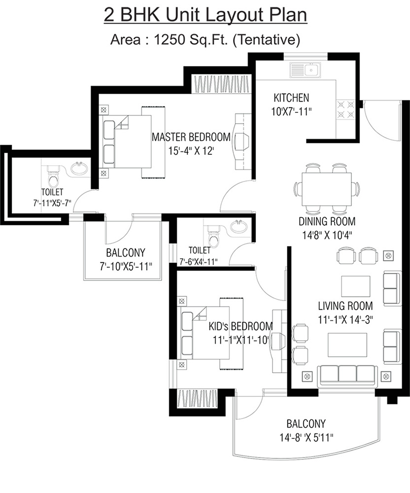 RPS Savana 2BHK+Study