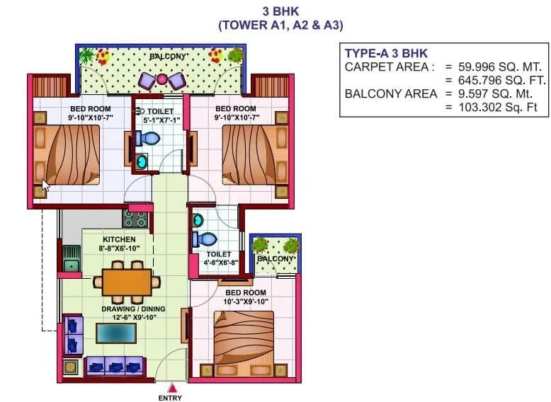 Vashisth Heights 3BHK