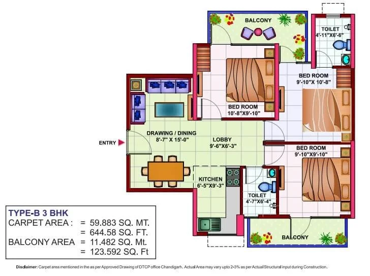 Vashisth Heights 3BHK