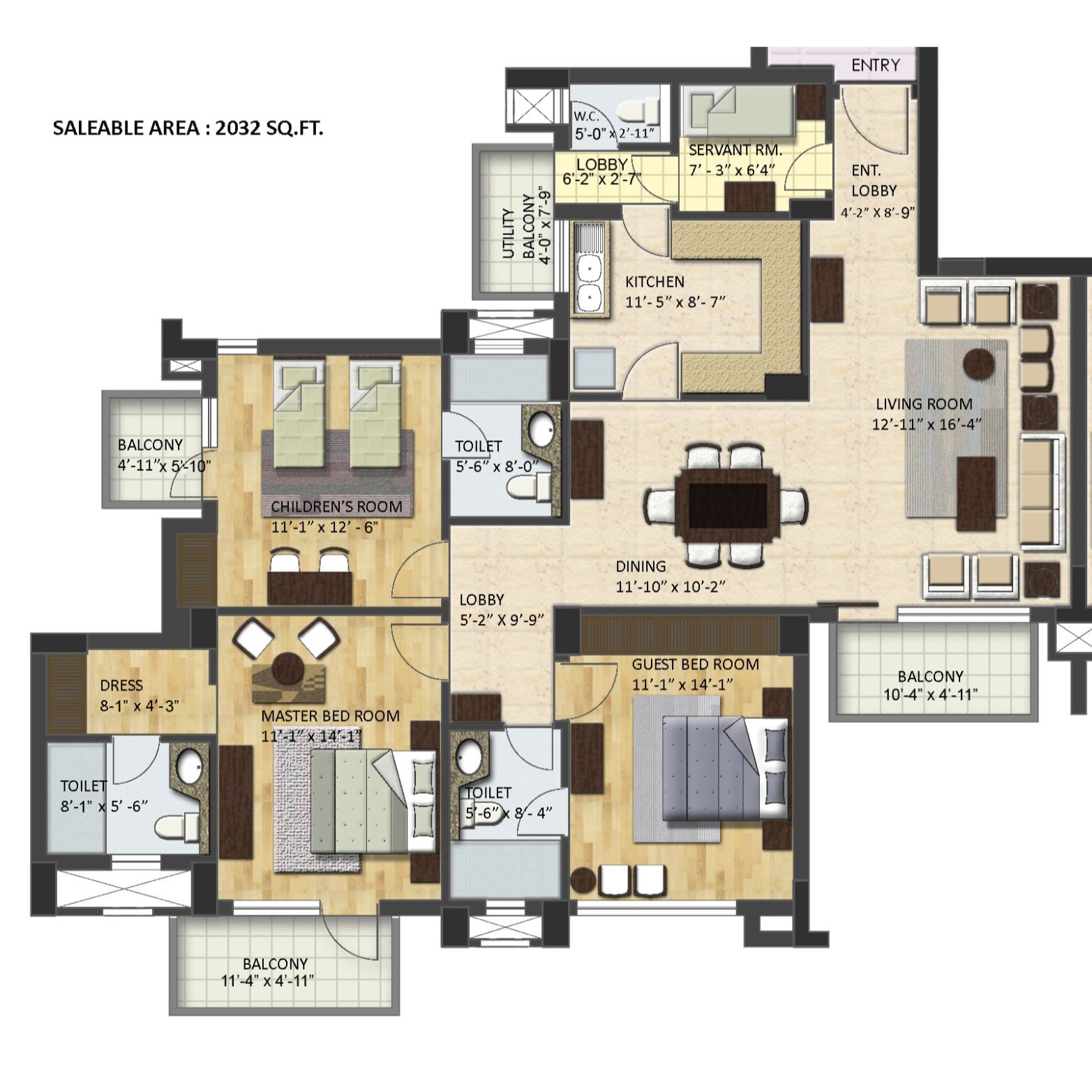 BPTP Grandeura 3BHK+S | Faridabad
