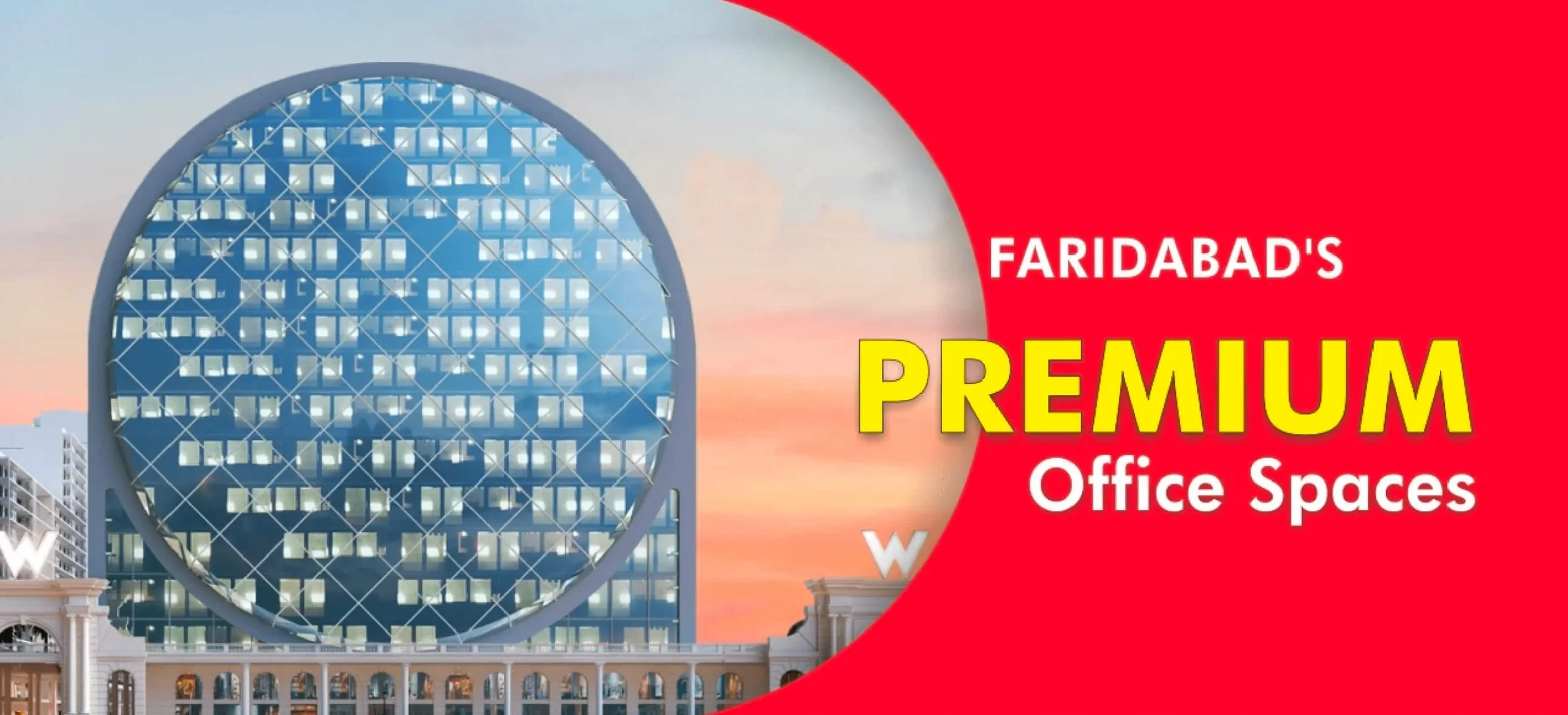 Omaxe Omaxsun premium office space building at Omaxe World Street Faridabad, Sector 79