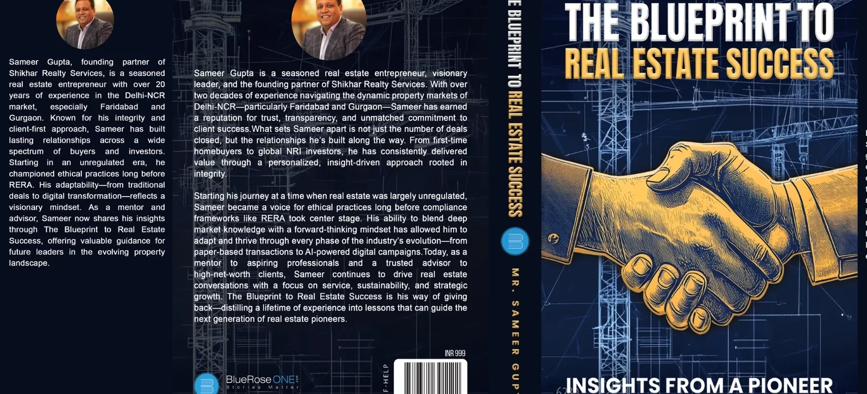 Book cover of Blueprint to Real Estate Success by Sameer Gupta – A real estate investment guide for India