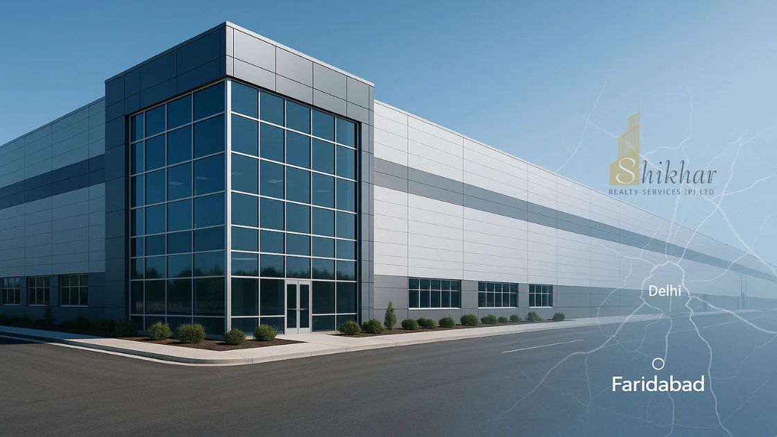 Building 10 factory exterior in Sector 24 Faridabad – 43,000 sq.ft industrial facility for lease