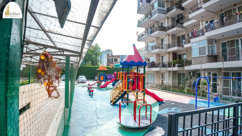 Exterior view of RPS Auria in RPS City Faridabad showcasing premium apartments, modern architecture, and landscaped gardens