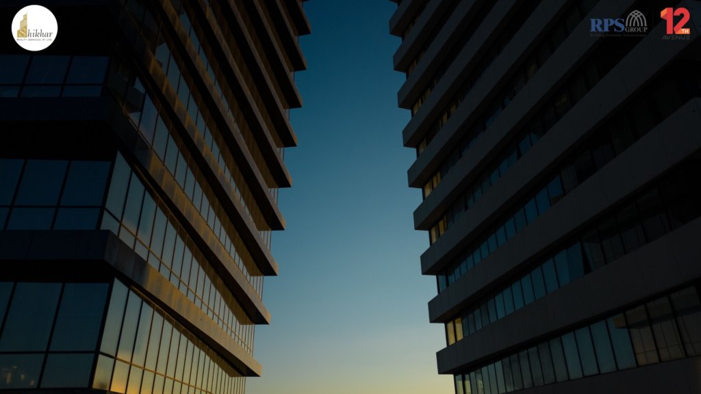 Modern commercial building at RPS 12th Avenue Faridabad