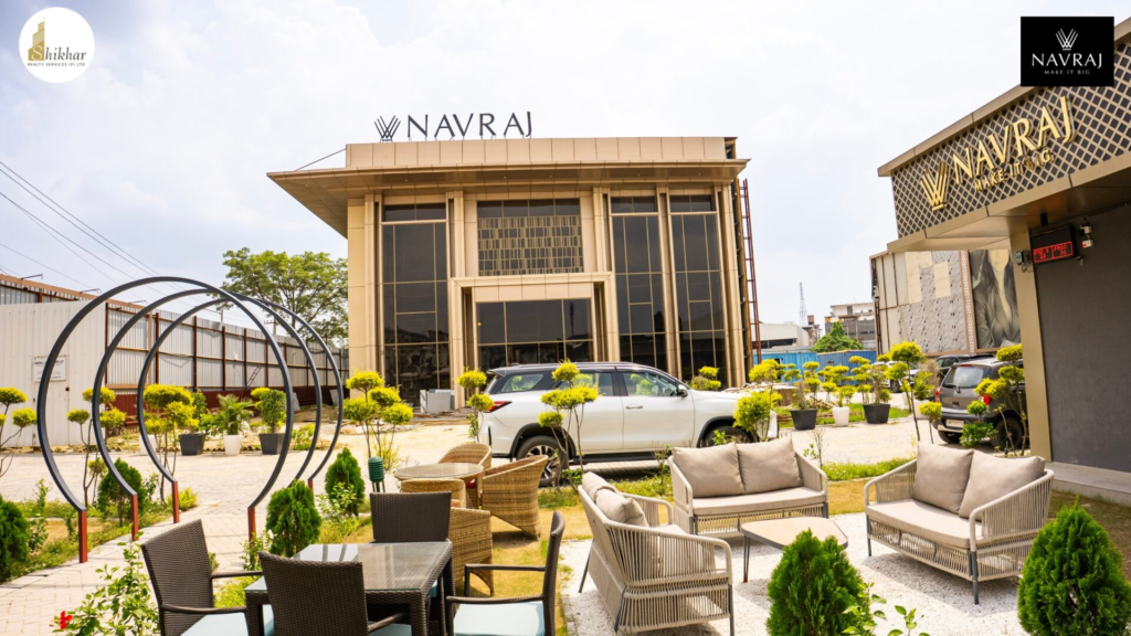 Luxury swimming pool at Navraj The Marq Faridabad